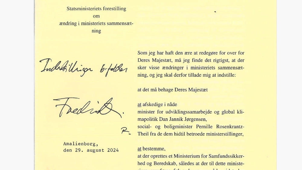 Det nye Ministerium for Grøn Treparts sagsområder fra andre ministerier